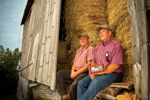 David (right) says it is every farmer's dream to see the farm go on to the next generation.